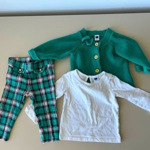 Janie and Jack Ruffled long sleeve white shirt 12-18m